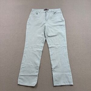 Gloria Vanderbilt Amanda Jeans Womens 14 Light Blue Denim Straight Leg High Rise